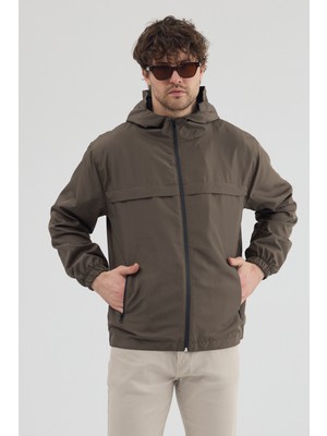 Tonny Black Erkek Kahve Rüzgar ve Su Geçirmez Rahat Kalıp Yağmurluk