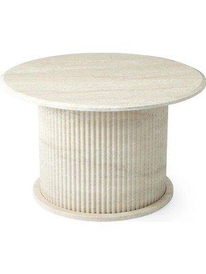 Levent Mobilya ve Aksesuar Davul Orta Sehpa, Traverten