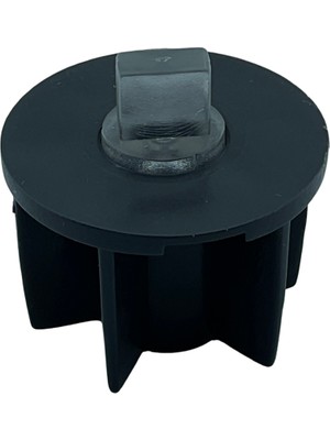 MorPerde 32 Lik Dikdörtgen Pimli Siyah Boru Sonu Tıpa