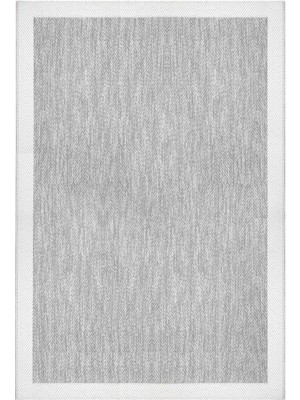 Valery Home Loom Yeni Nesil Çerçeveli Sisal Yumuşak Dokuma Mutfak Koridor Kilim Kaymaz Pamuk Taban Bordürlü Halı