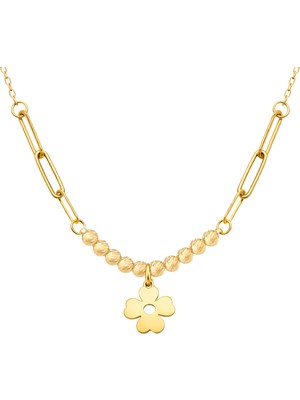 Hakan Mücevherat Minimal Yonca 14 Ayar Altın Kolye