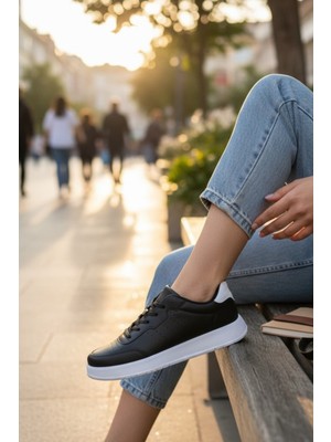 Enoch Erkek Deri Beyaz Tabanlı Büyük Numara Spor Ayakkabı (45-50)