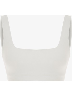 Penti Beyaz Cream Hafif Destek Kare Yaka Çıkarılabilir Pedli Spor Sütyeni