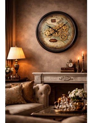 Glazze Yeşil Luno Çarklı Saat 60CM