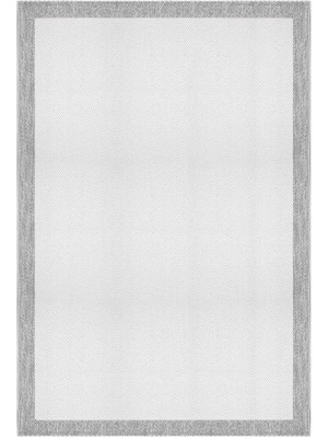 Valery Home Loom Yeni Nesil Çerçeveli Sisal Yumuşak Dokuma Mutfak Koridor Kilim Kaymaz Pamuk Taban Bordürlü Halı