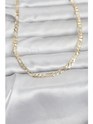 Senson cm 14K Gold Renk Kuşgözü Zincir Model 60 cm Kadın Kolye - Lisinya