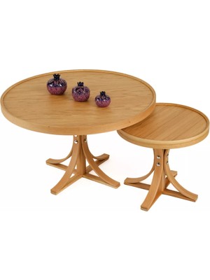 Levent Mobilya ve Aksesuar Milton Orta Sehpa Seti Tablalı