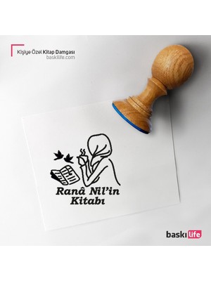 Baskı Life Kişiye Özel Kitap Damgası Kitap Mührü Kaşe Kitap Mühür Özel Damga 119