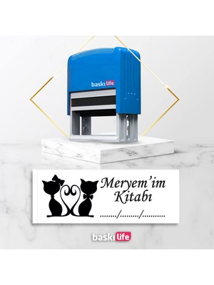 Baskı Life  Kaşe  Kitap Mührü Kitap Damgası Kişiye Özel Kaşe 504