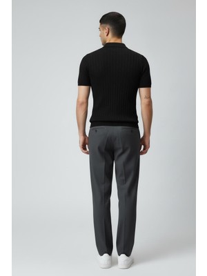 STG Erkek Slim Fit Polo Yaka Fitilli Triko Tişört Yazlık Modern Şık Günlük Kombin