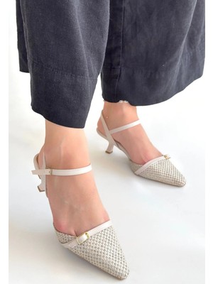 Zengezur Mall Storozde Lanna Bej Cilt Topuklu Ayakkabı (Numara: 39)