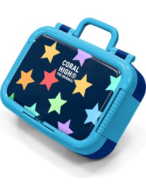 Coral High Kids Lacivert Renkli Yıldız Desenli Paslanmaz Çelik Beslenme Kabı 39109