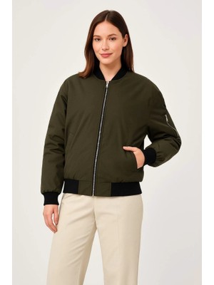 Veralya Içi Astarlı Fermuarlı Bomber Mont Ceket