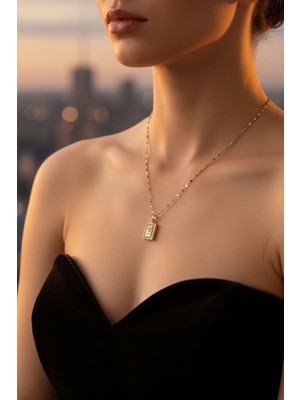 Medo E-Konsept Love & Aşk Kolye Sevdikleriniz İçin Altın Kaplama Çelik Kadın Kolyesi Günlük Kullanım-Son 4 Adet