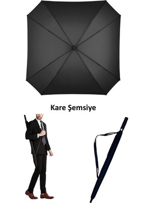 Normadia Rüzgarlı Hava Dayanıklı Kare Fiber Şemsiye, Şık ve Güçlü Tasarım