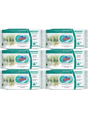 Bingo Clean Yüzey Temizlik Havlusu 96 Yaprak Sevilen Kokular Ferah Evim (6 Lı Set) 576 Yaprak