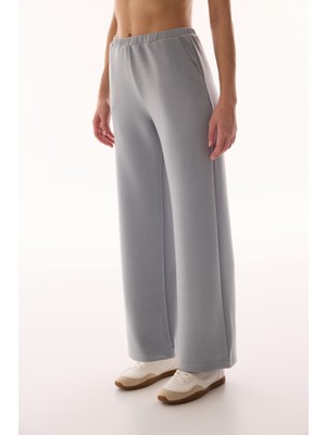 Penti Gri Silky Touch Yüksek Bel Bol Paça Pantolon