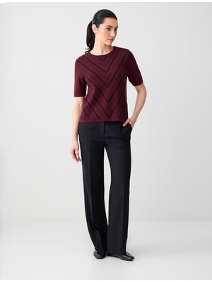 Jimmy Key Siyah Normal Bel Normal Paça Uzun Dokuma Pantolon