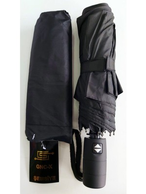 Normadia Şemsiye, Siyah Çizgili, Tam Otomatik, Rüzgarda Güçlü, Dayanıklı Kumaş