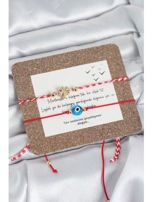 Arenes Marteniçka Bileklik 2'li Yonca ve Nazarlı Model - Lisinya