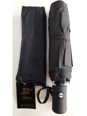 Normadia Düz Siyah Otomatik Şemsiye, Rüzgarda Dayanıklı ve Şık Tasarım