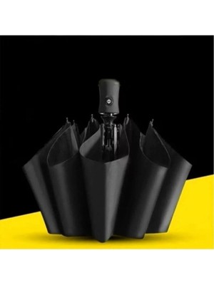 Normadia Siyah 8 Telli Rüzgarda Güçlü ve Şık Şemsiye