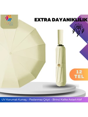 Normadia 12 Telli Otomatik Şemsiye, Hafif ve Dayanıklı, Pratik Kullanım