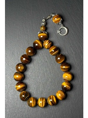 Tesbihkenti 14 MM Doğal Taş Kaplan Gözü Tesbih