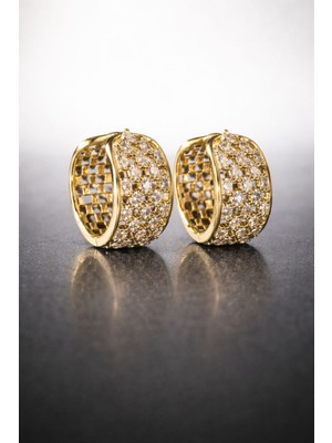 Solène Lady Gold Taşlı Vip Küpe