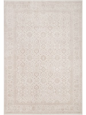 Akbel Halı Mahal Mood 03 Krem Bej - Vintage Viskon Sık Dokuma – Modern Dokunuşlarla Zamansız Şıklık