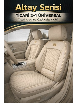 Trobus Citroen Berlingo 2004-2007 Hafi̇f Ti̇cari̇ – Ticari Araç 2+1 Uyumlu Altay Serisi Bel Destekli Koltuk Kılıfı – Bej, Kolay Montaj