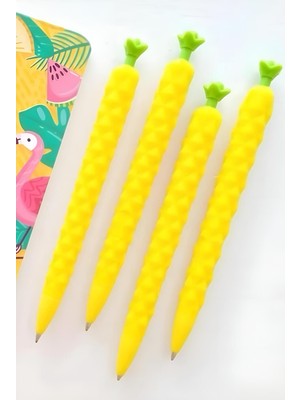 Güzelyüz Avm 4 Adet Ananas Model Uçlu Versatil Kalem Seti 0,7 Uçlu Kalem Seti