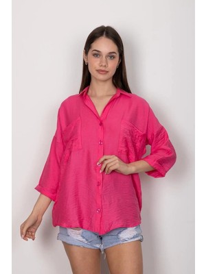 Zengezur Mall Storozde Cepli Salaş Gömlek T1010 Fuşya (Beden: S)