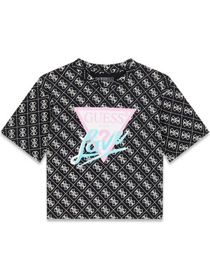 Guess Bg Store Kız Çocuk Siyah Tshirt