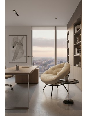 AVYNA Zarif Tekli Berjer | Premium Dinlenme Koltuğu | Okuma & Tv Koltuğu | Leke Tutmayan Tay Tüyü Kumaş