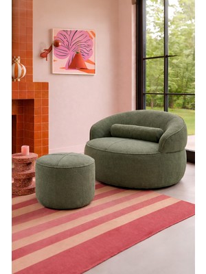 Homedius Vetta Koltuk Puf Set Berjer Armut Koltuk Aktivite Uzanma Koltuğu