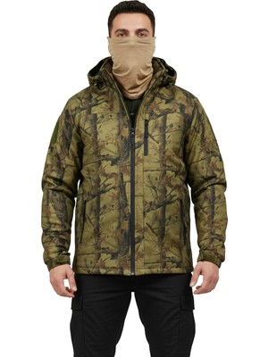 Mysia Outdoor Soft Shell Mont Orman Desen Haki Çift Kat Polarlı