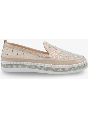 Heroa Kadın Taşlı Günlük Ayakkabı - Bej