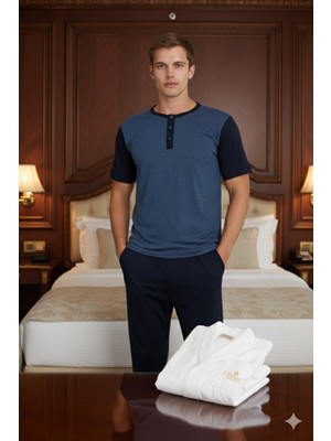 Kly Yeni Sezon Büyük Beden Bisiklet Yaka Lüx Tasarım Pijama Takımı