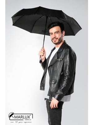 Normadia Siyah Tam Otomatik Rüzgarda Dayanıklı Şemsiye, Pratik ve Şık Kullanım