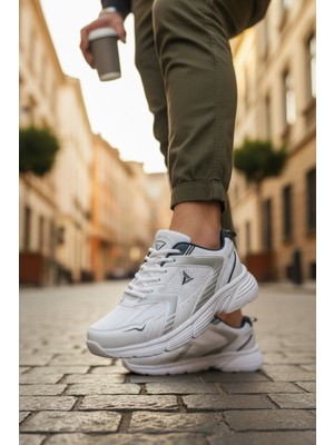 Enoch Erkek Yüksek Tabanbağcıklı Beyaz Tabanlı Büyük Numara Spor Ayakkabı (45-50)