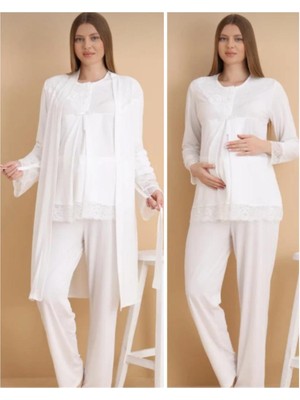 Birolgaye 26005 Hamile Lohusa 3 Lü Pijama Sabahlık Tk