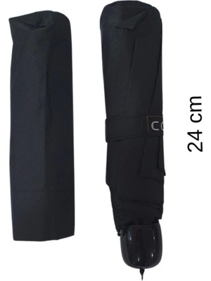 Normadia Kısa Siyah 8 Telli Cep Şemsiye, 24CM, Manuel, Kompakt ve Dayanıklı