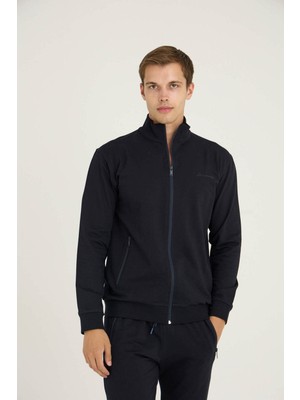 Kly %95 Pamuk Erkek Fermuarlı Uzun Kollu Eşofman Takımı