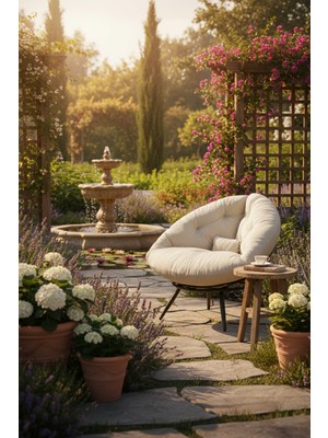 AVYNA Luxury Tekli Koltuk Berjer | Dinlenme & Kitap Okuma Koltuğu | Baba Koltuğu | Tv Koltuğu - Krem