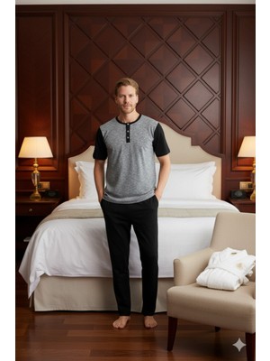 Kly Yeni Sezon Büyük Beden Bisiklet Yaka Lüx Tasarım Pijama Takımı