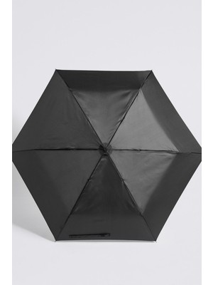 Normadia Şık Siyah Pırıltılı Kadın Kompakt Şemsiye T01000622U