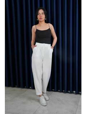 Zengezur Mall Storozde Havuç Pantolon 3326 Beyaz (Beden: S)