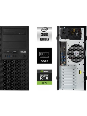 Asus Ws E500 G9 I7-13700K 13900K003R-K0285 96GB 1TB+16TB HDD Rtx 3070 8gb W11PRO Raıd Storage (0 , 1 ) Workstation
