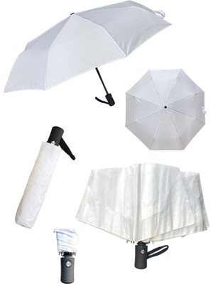 Normadia Beyaz Otomatik Güneş Koruyucu Hac ve Umre Şemsiyesi